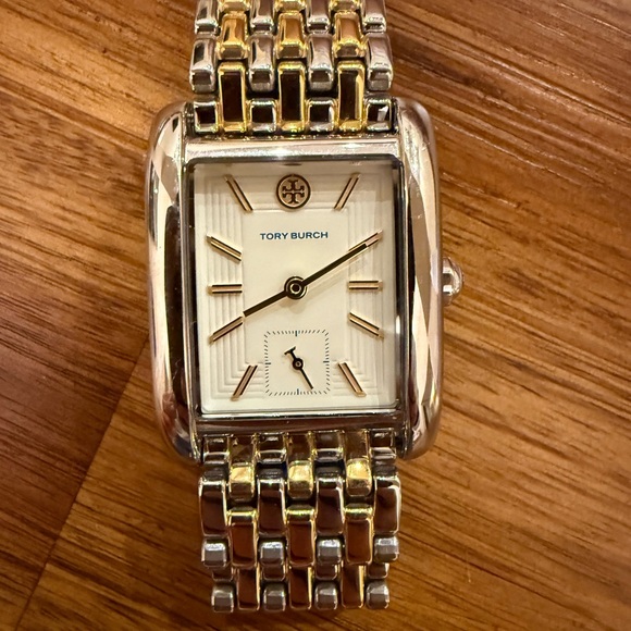 Tory Burch Two-Tone Rectangular Watch - Picture 5 of 9
